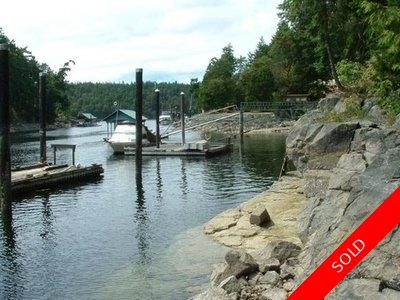 Waterfront in Secret Cove, South facing property Water Front on the Sunshine Coast for sale: